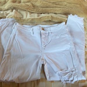 American Eagle White Ripped Jeans